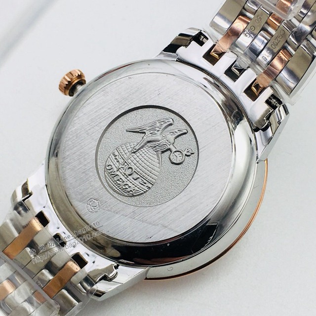歐米茄複刻手錶 OMEGA碟飛系列女士腕表 美洲鱷魚皮錶帶  gjs2274